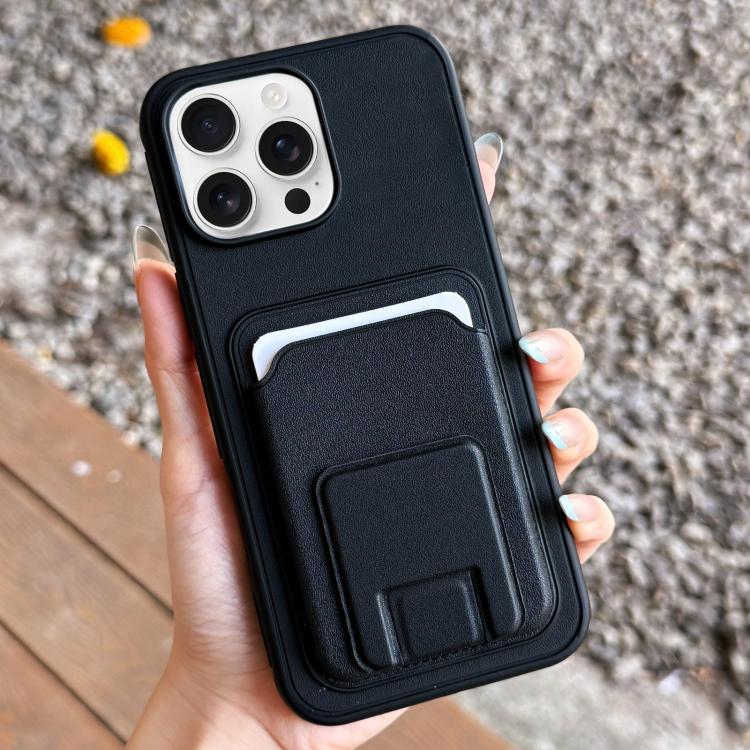 Square Folding Card Bag Holder Phone Case, For iPhone 16 Plus, For iPhone 16, For iPhone 15 Pro Max, For iPhone 15 Pro, For iPhone 15 Plus, For iPhone 15