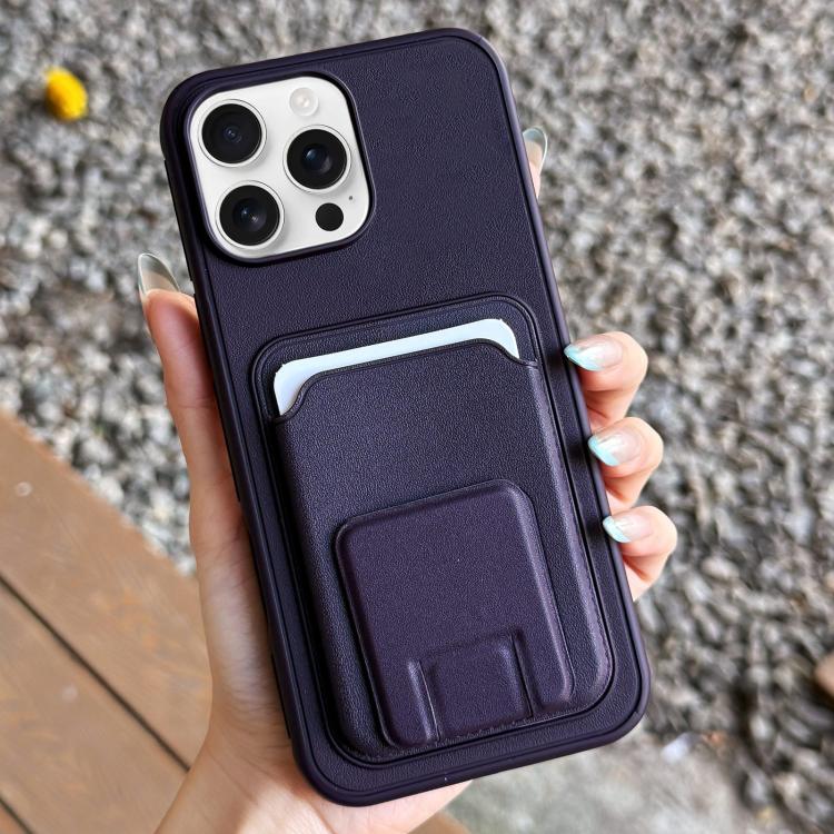 Square Folding Card Bag Holder Phone Case, For iPhone 16 Plus, For iPhone 16, For iPhone 15 Pro Max, For iPhone 15 Pro, For iPhone 15 Plus, For iPhone 15