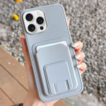 Square Folding Card Bag Holder Phone Case, For iPhone 16 Plus, For iPhone 16, For iPhone 15 Pro Max, For iPhone 15 Pro, For iPhone 15 Plus, For iPhone 15