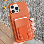 Square Folding Card Bag Holder Phone Case, For iPhone 16 Plus, For iPhone 16, For iPhone 15 Pro Max, For iPhone 15 Pro, For iPhone 15 Plus, For iPhone 15