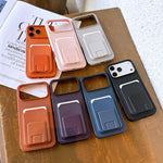 Square Folding Card Bag Holder Phone Case, For iPhone 16 Plus, For iPhone 16, For iPhone 15 Pro Max, For iPhone 15 Pro, For iPhone 15 Plus, For iPhone 15