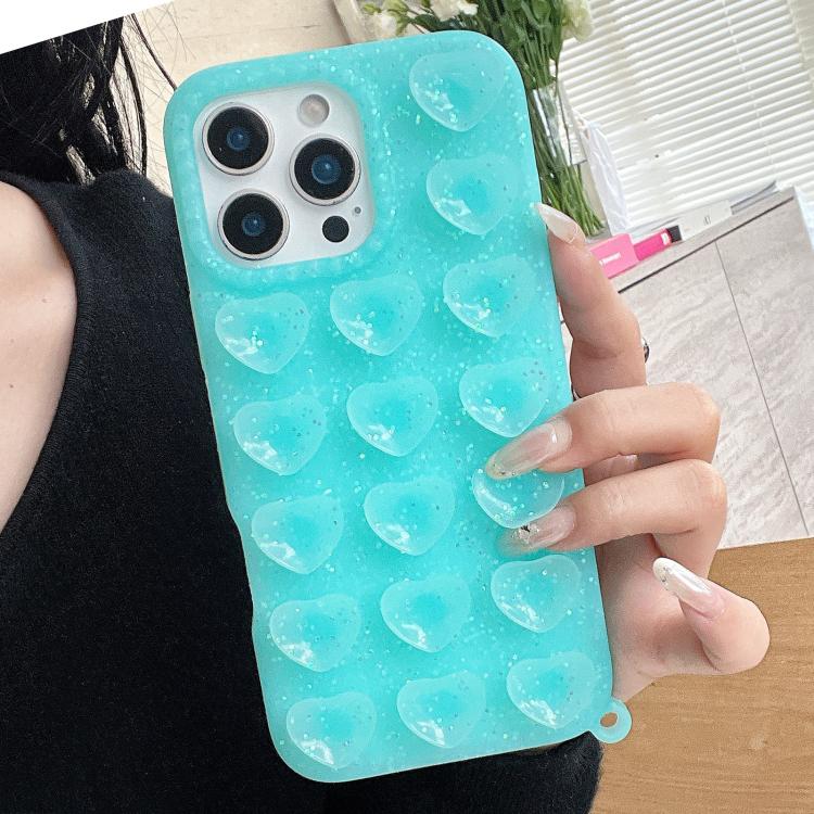 Capa para Telemóvel com Glitter Translúcido e Ventosa em Forma de Coração, Para iPhone 14, Para iPhone 14 Pro Max, Para iPhone 13