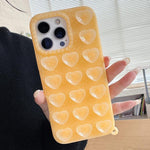Capa para Telemóvel com Glitter Translúcido e Ventosa em Forma de Coração, Para iPhone 14, Para iPhone 14 Pro Max, Para iPhone 13