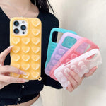 Capa para Telemóvel com Glitter Translúcido e Ventosa em Forma de Coração, Para iPhone 14, Para iPhone 14 Pro Max, Para iPhone 13