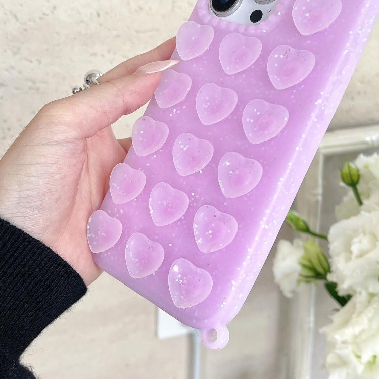 Capa para Telemóvel com Glitter Translúcido e Ventosa em Forma de Coração, Para iPhone 14, Para iPhone 14 Pro Max, Para iPhone 13