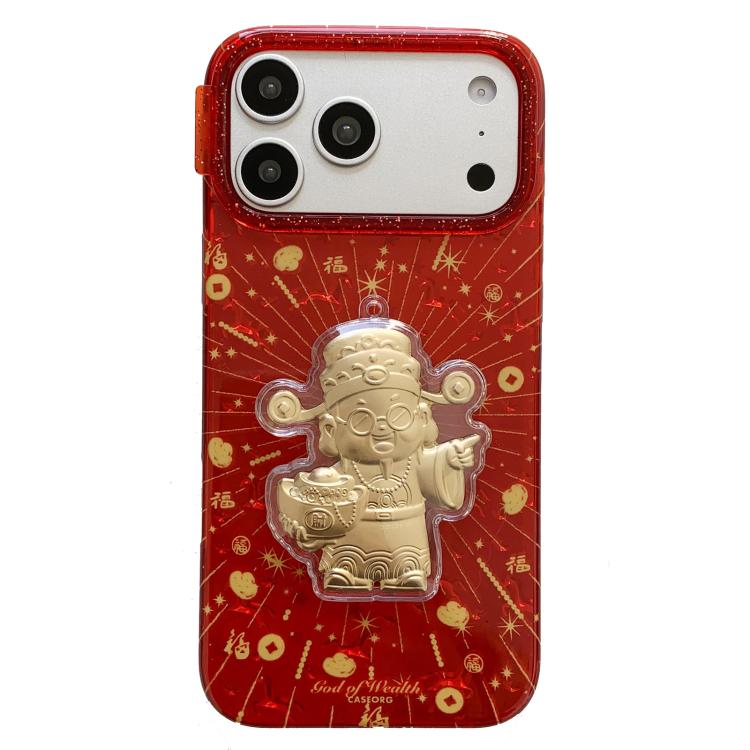 Capa para Telemóvel PC + TPU com Motivos Tradicionais Auspiciosos do Ano Novo Chinês, Para iPhone 17 Pro Max, Para iPhone 17 Pro