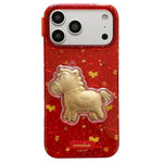 Capa para Telemóvel PC + TPU com Motivos Tradicionais Auspiciosos do Ano Novo Chinês, Para iPhone 17 Pro Max, Para iPhone 17 Pro