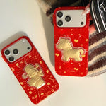 Capa para Telemóvel PC + TPU com Motivos Tradicionais Auspiciosos do Ano Novo Chinês, Para iPhone 17 Pro Max, Para iPhone 17 Pro