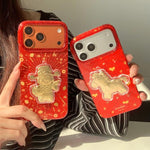Capa para Telemóvel PC + TPU com Motivos Tradicionais Auspiciosos do Ano Novo Chinês, Para iPhone 17 Pro Max, Para iPhone 17 Pro
