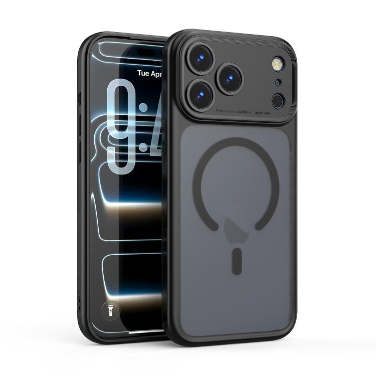 Capa para Telemóvel Magnética PC Transparente Antichoque com Orifício de Precisão, Para iPhone 17 Pro Max, Para iPhone 17 Pro