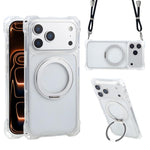 Capa para Telemóvel Magnética XDcase com Suporte Pivot e Orifício nos Quatro Cantos, Cordão Não Incluído, Para iPhone 17 Pro Max, Para iPhone 17 Pro