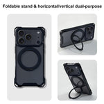 Capa para Telemóvel Magnética XDcase com Suporte Pivot e Orifício nos Quatro Cantos, Cordão Não Incluído, Para iPhone 17 Pro Max, Para iPhone 17 Pro