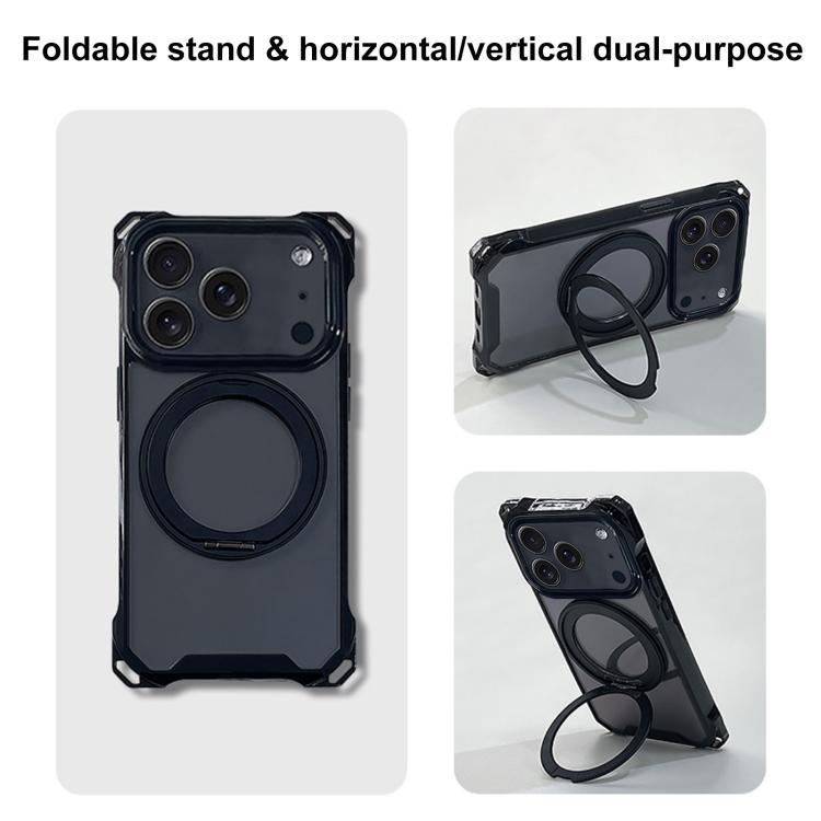 Capa para Telemóvel Magnética XDcase com Suporte Pivot e Orifício nos Quatro Cantos, Cordão Não Incluído, Para iPhone 17 Pro Max, Para iPhone 17 Pro