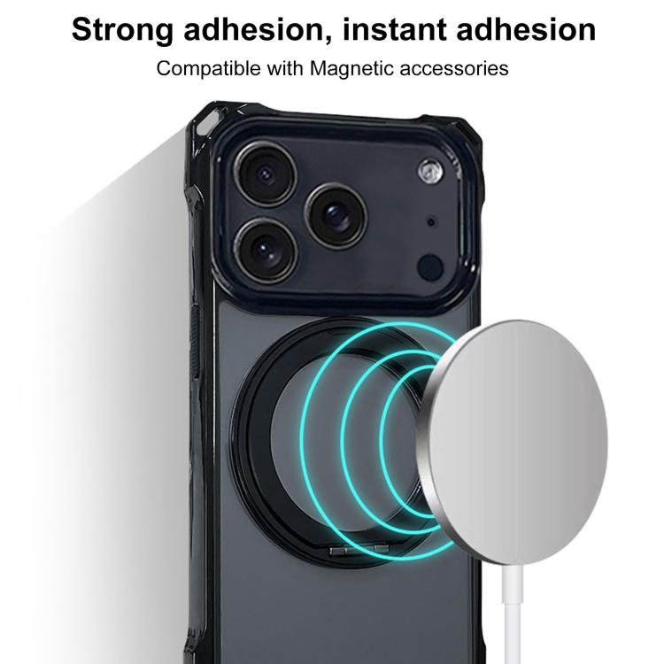 Capa para Telemóvel Magnética XDcase com Suporte Pivot e Orifício nos Quatro Cantos, Cordão Não Incluído, Para iPhone 17 Pro Max, Para iPhone 17 Pro
