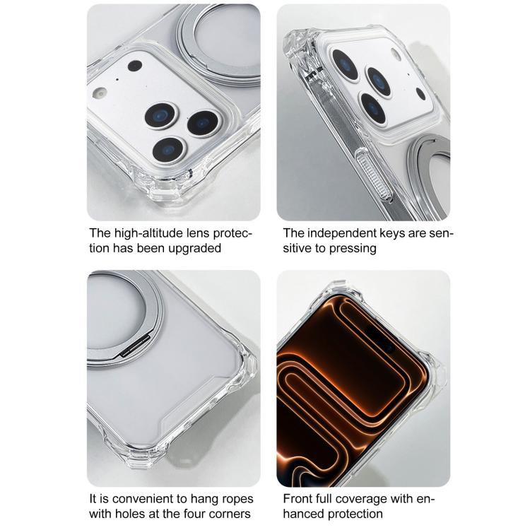Capa para Telemóvel Magnética XDcase com Suporte Pivot e Orifício nos Quatro Cantos, Cordão Não Incluído, Para iPhone 17 Pro Max, Para iPhone 17 Pro