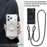 Capa para Telemóvel Magnética XDcase com Suporte Pivot e Orifício nos Quatro Cantos, Cordão Não Incluído, Para iPhone 17 Pro Max, Para iPhone 17 Pro