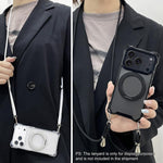 Capa para Telemóvel Magnética XDcase com Suporte Pivot e Orifício nos Quatro Cantos, Cordão Não Incluído, Para iPhone 17 Pro Max, Para iPhone 17 Pro
