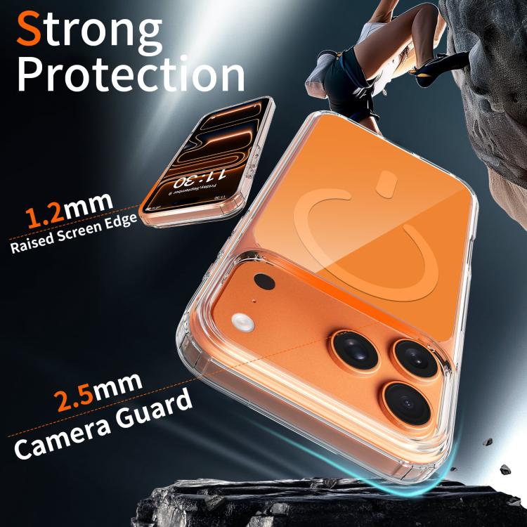 Capa para Telemóvel Magnética Colorida Híbrida PC Dura e TPU Suave, Para iPhone 17 Pro Max, Para iPhone 17 Pro, Para iPhone 17