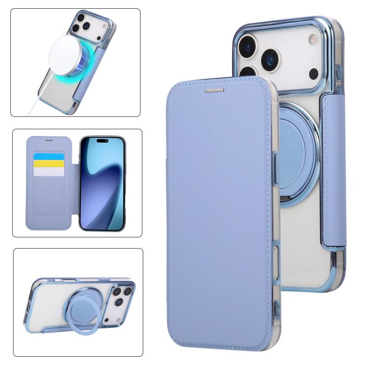 Capa para Telemóvel em Pele Vegana com Revestimento Magnético e Suporte Rotativo Ultra-fino, Para iPhone 17e / 16e, Para iPhone 17 Pro Max, Para iPhone 17 Pro, Para iPhone 17, Para iPhone Air, Para iPhone 16 Pro Max