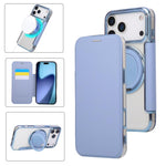 Capa para Telemóvel em Pele Vegana com Revestimento Magnético e Suporte Rotativo Ultra-fino, Para iPhone 17e / 16e, Para iPhone 17 Pro Max, Para iPhone 17 Pro, Para iPhone 17, Para iPhone Air, Para iPhone 16 Pro Max