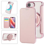 Capa para Telemóvel em Pele Vegana com Revestimento Magnético e Suporte Rotativo Ultra-fino, Para iPhone 17e / 16e, Para iPhone 17 Pro Max, Para iPhone 17 Pro, Para iPhone 17, Para iPhone Air, Para iPhone 16 Pro Max