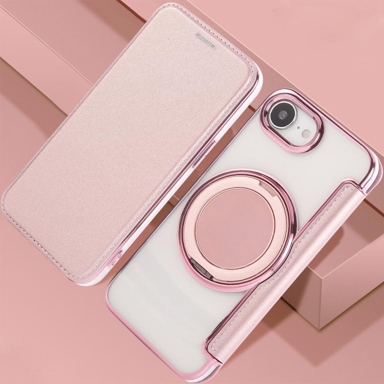 Capa para Telemóvel em Pele Vegana com Revestimento Magnético e Suporte Rotativo Ultra-fino, Para iPhone 17e / 16e, Para iPhone 17 Pro Max, Para iPhone 17 Pro, Para iPhone 17, Para iPhone Air, Para iPhone 16 Pro Max