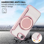 Capa para Telemóvel em Pele Vegana com Revestimento Magnético e Suporte Rotativo Ultra-fino, Para iPhone 17e / 16e, Para iPhone 17 Pro Max, Para iPhone 17 Pro, Para iPhone 17, Para iPhone Air, Para iPhone 16 Pro Max