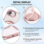 Capa para Telemóvel em Pele Vegana com Revestimento Magnético e Suporte Rotativo Ultra-fino, Para iPhone 17e / 16e, Para iPhone 17 Pro Max, Para iPhone 17 Pro, Para iPhone 17, Para iPhone Air, Para iPhone 16 Pro Max