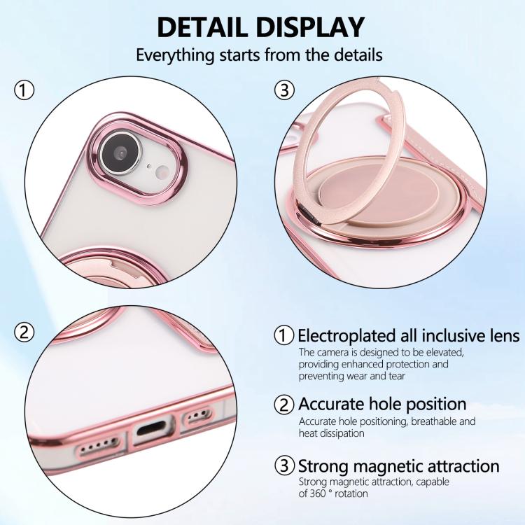 Capa para Telemóvel em Pele Vegana com Revestimento Magnético e Suporte Rotativo Ultra-fino, Para iPhone 17e / 16e, Para iPhone 17 Pro Max, Para iPhone 17 Pro, Para iPhone 17, Para iPhone Air, Para iPhone 16 Pro Max