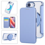 Capa para Telemóvel em Pele Vegana com Revestimento Magnético e Suporte Rotativo Ultra-fino, Para iPhone 17e / 16e, Para iPhone 17 Pro Max, Para iPhone 17 Pro, Para iPhone 17, Para iPhone Air, Para iPhone 16 Pro Max