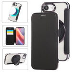 Capa para Telemóvel em Pele Vegana com Revestimento Magnético e Suporte Rotativo Ultra-fino, Para iPhone 17e / 16e, Para iPhone 17 Pro Max, Para iPhone 17 Pro, Para iPhone 17, Para iPhone Air, Para iPhone 16 Pro Max
