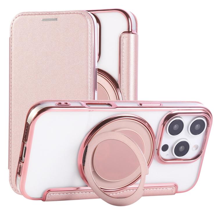 Capa para Telemóvel em Pele Vegana com Revestimento Magnético e Suporte Rotativo Ultra-fino, Para iPhone 16 Pro, Para iPhone 16 Plus, Para iPhone 16, Para iPhone 15 Pro Max, Para iPhone 15 Pro, Para iPhone 15 Plus / 14 Plus