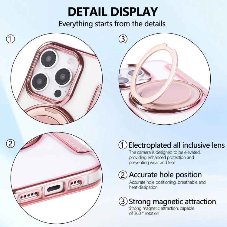 Capa para Telemóvel em Pele Vegana com Revestimento Magnético e Suporte Rotativo Ultra-fino, Para iPhone 16 Pro, Para iPhone 16 Plus, Para iPhone 16, Para iPhone 15 Pro Max, Para iPhone 15 Pro, Para iPhone 15 Plus / 14 Plus