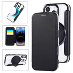 Capa para Telemóvel em Pele Vegana com Revestimento Magnético e Suporte Rotativo Ultra-fino, Para iPhone 16 Pro, Para iPhone 16 Plus, Para iPhone 16, Para iPhone 15 Pro Max, Para iPhone 15 Pro, Para iPhone 15 Plus / 14 Plus