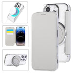 Capa para Telemóvel em Pele Vegana com Revestimento Magnético e Suporte Rotativo Ultra-fino, Para iPhone 16 Pro, Para iPhone 16 Plus, Para iPhone 16, Para iPhone 15 Pro Max, Para iPhone 15 Pro, Para iPhone 15 Plus / 14 Plus