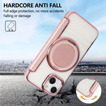 Capa de telefone em pele vegana ultrafina com suporte rotativo e revestimento magnético, para iPhone 15, para iPhone 14 / 13, para iPhone 14 Pro, para iPhone 14 Pro Max, para iPhone 13 Pro Max, para iPhone 13 Pro