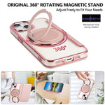 Capa de telefone em pele vegana ultrafina com suporte rotativo e revestimento magnético, para iPhone 15, para iPhone 14 / 13, para iPhone 14 Pro, para iPhone 14 Pro Max, para iPhone 13 Pro Max, para iPhone 13 Pro