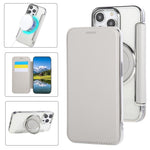 Capa de telefone em pele vegana ultrafina com suporte rotativo e revestimento magnético, para iPhone 15, para iPhone 14 / 13, para iPhone 14 Pro, para iPhone 14 Pro Max, para iPhone 13 Pro Max, para iPhone 13 Pro