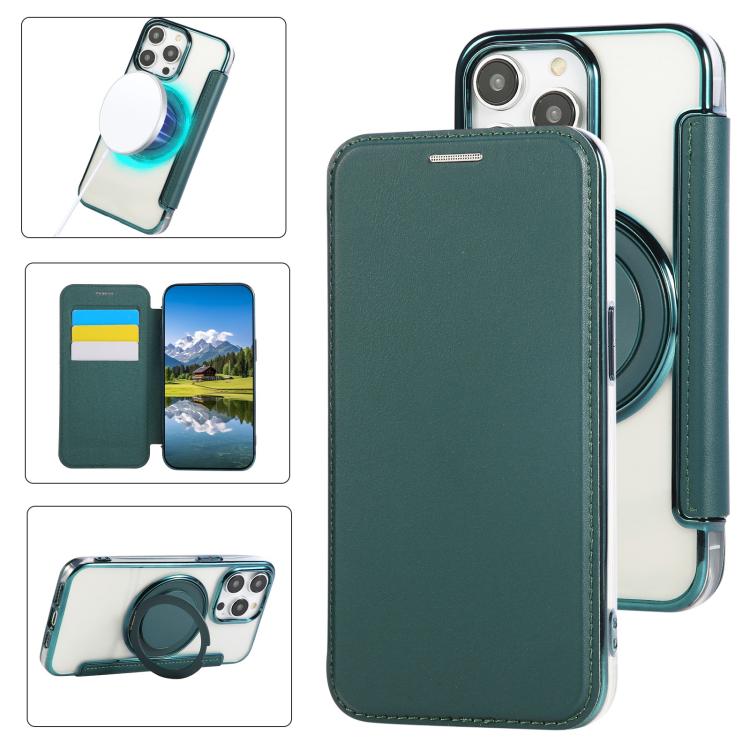 Capa de telefone em pele vegana ultrafina com suporte rotativo e revestimento magnético, para iPhone 15, para iPhone 14 / 13, para iPhone 14 Pro, para iPhone 14 Pro Max, para iPhone 13 Pro Max, para iPhone 13 Pro