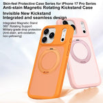 Capa para Telemóvel com Armadura Magnética, Suporte Rotativo Antimanchas e Amiga da Pele, Para iPhone 17 Pro Max, Para iPhone 17 Pro