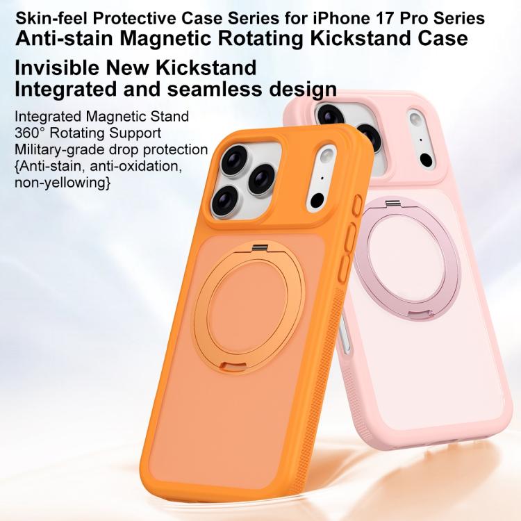 Capa para Telemóvel com Armadura Magnética, Suporte Rotativo Antimanchas e Amiga da Pele, Para iPhone 17 Pro Max, Para iPhone 17 Pro