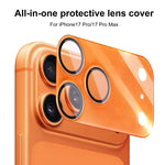 XDcase 2pcs Protetor Integrado Translúcido Fosco de Acrílico para Lente da Câmara, Para iPhone 17 Pro Max, Para iPhone 17 Pro