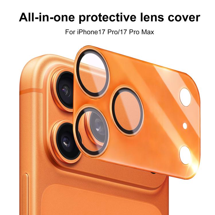 XDcase 2pcs Protetor Integrado Translúcido Fosco de Acrílico para Lente da Câmara, Para iPhone 17 Pro Max, Para iPhone 17 Pro