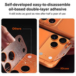 XDcase 2pcs Protetor Integrado Translúcido Fosco de Acrílico para Lente da Câmara, Para iPhone 17 Pro Max, Para iPhone 17 Pro