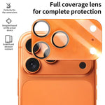 XDcase 2pcs Protetor Integrado Translúcido Fosco de Acrílico para Lente da Câmara, Para iPhone 17 Pro Max, Para iPhone 17 Pro