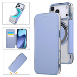 Capa para Telemóvel em Pele Vegana com Revestimento Magnético Ultra-fino, Para iPhone 17 Pro Max, Para iPhone 17 Pro, Para iPhone 17, Para iPhone Air, Para iPhone 16e, Para iPhone 16 Pro Max