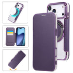 Capa para Telemóvel em Pele Vegana com Revestimento Magnético Ultra-fino, Para iPhone 17 Pro Max, Para iPhone 17 Pro, Para iPhone 17, Para iPhone Air, Para iPhone 16e, Para iPhone 16 Pro Max