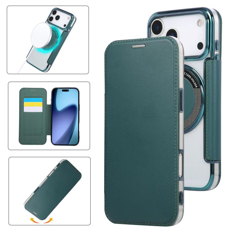 Capa para Telemóvel em Pele Vegana com Revestimento Magnético Ultra-fino, Para iPhone 17 Pro Max, Para iPhone 17 Pro, Para iPhone 17, Para iPhone Air, Para iPhone 16e, Para iPhone 16 Pro Max
