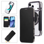 Capa para Telemóvel em Pele Vegana com Revestimento Magnético Ultra-fino, Para iPhone 17 Pro Max, Para iPhone 17 Pro, Para iPhone 17, Para iPhone Air, Para iPhone 16e, Para iPhone 16 Pro Max