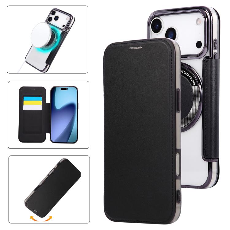 Capa para Telemóvel em Pele Vegana com Revestimento Magnético Ultra-fino, Para iPhone 17 Pro Max, Para iPhone 17 Pro, Para iPhone 17, Para iPhone Air, Para iPhone 16e, Para iPhone 16 Pro Max